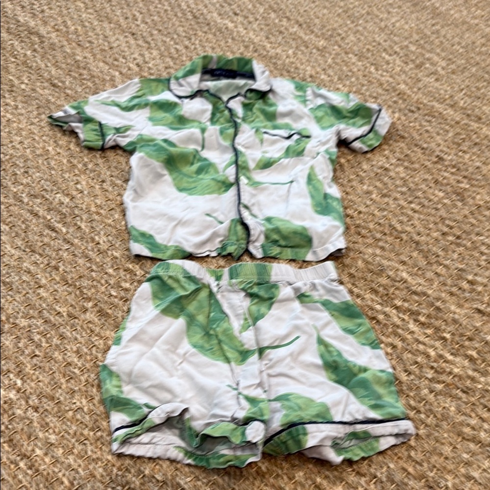 Katie Kime kids Banana Leaf Print Pajamas
